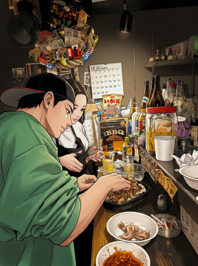 自炊 自家製ローストチキン 2025 清水屋1号店マスターに切り分けて頂きました