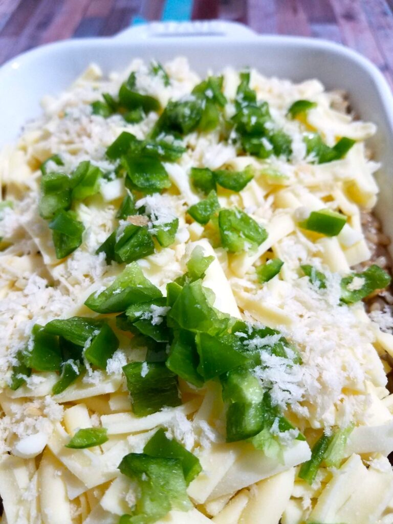 自炊「四日市トンテキリメイクチーズドリア」オーブンIN前